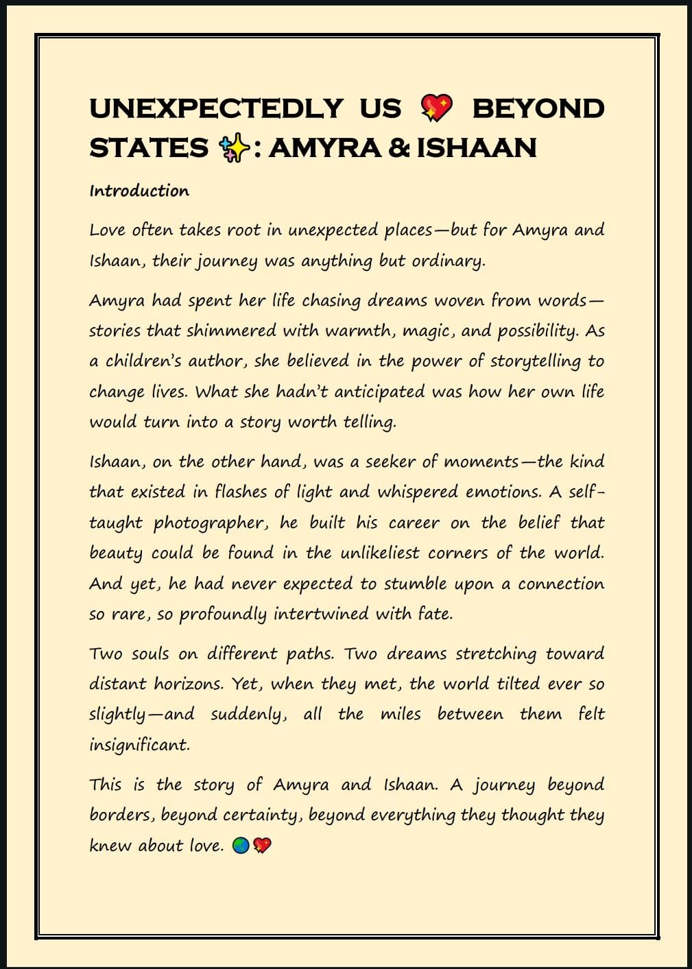 UNEXPECTEDLY US BEYOND STATES : AMYRA & ISHAAN🫀❤️🩹<𝟑 ebook