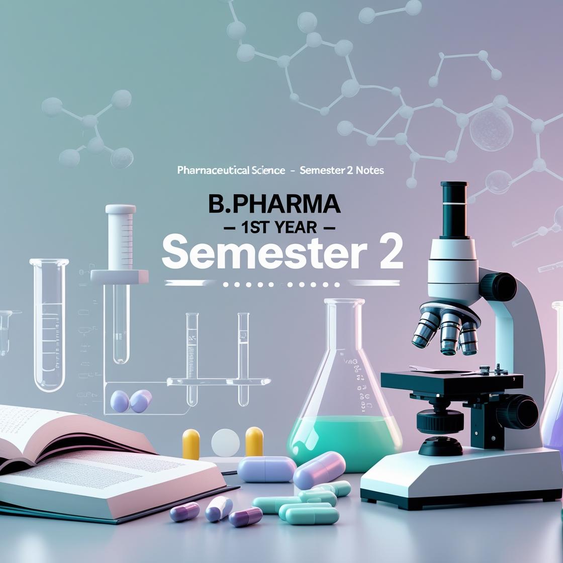 B.Pharma 1st Year, Semester 2 NOTES