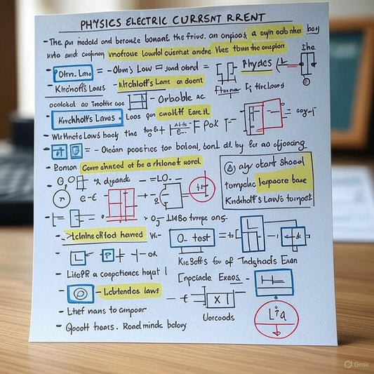 Physics  Electric Current handwritten notes ebook