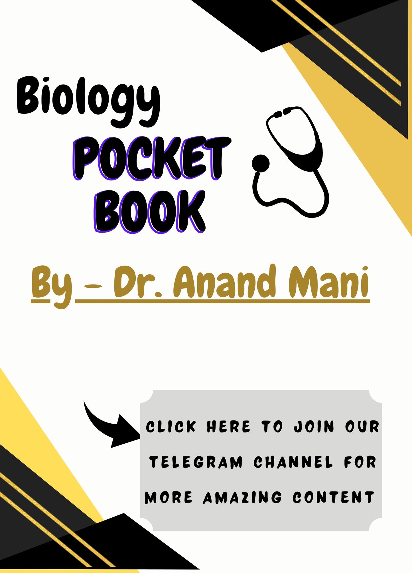 BIOLOGY POCKET BOOK CLASS 12TH FOR NEET By Dr Anand Mani